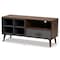 Baxton Studio Garrick Modern and Contemporary Two-Tone Grey and Walnut Brown Finished Wood 1-Drawer TV Stand 180-11226-Zoro - alternate 7